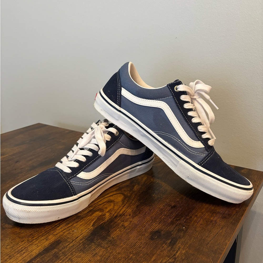 Vans Blue and White Old Skool Sneakers - Picture 3 of 5